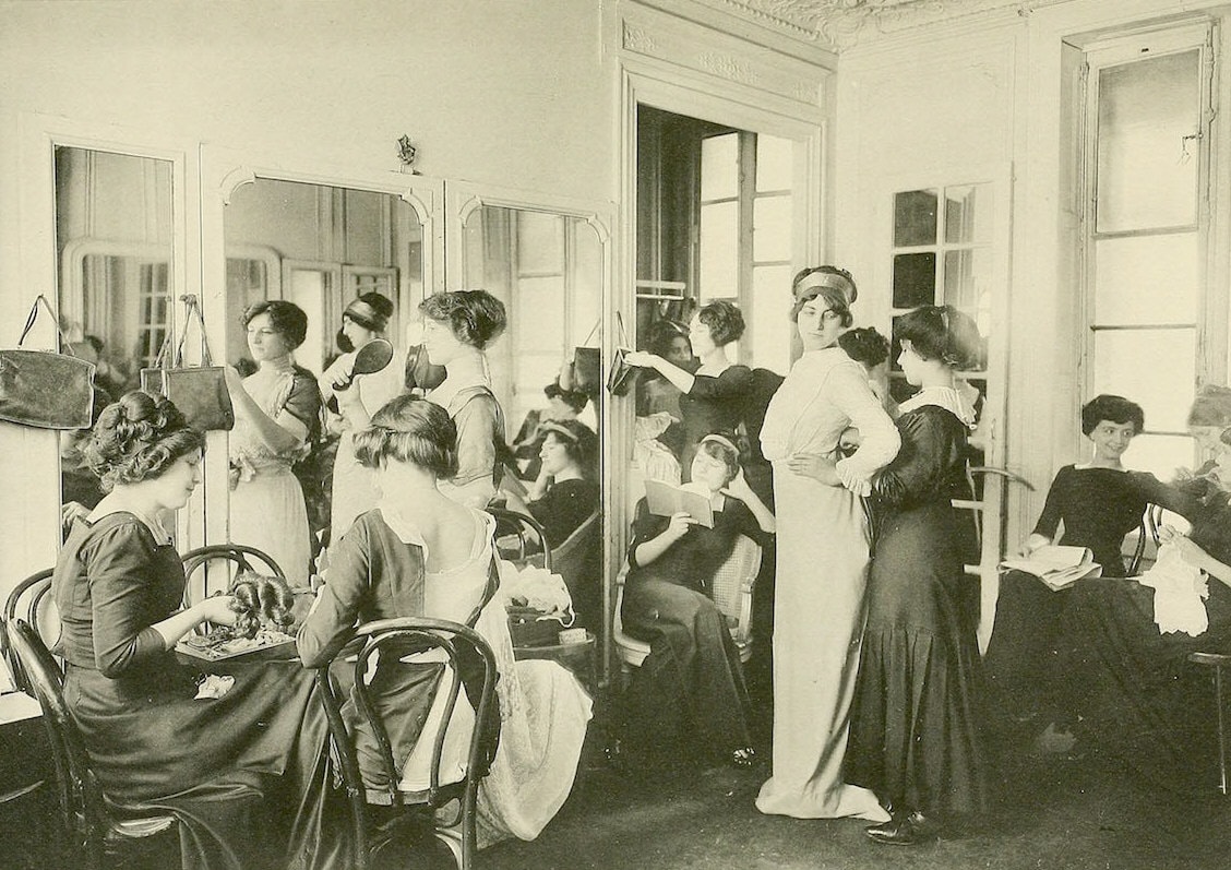 salone di una modista Parigi fine 1800